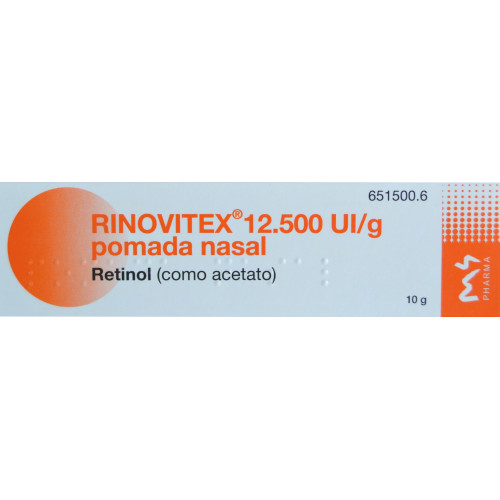 RINOVITEX 12.500 UI/G POMADA NASAL 10 G M4 PHARMA