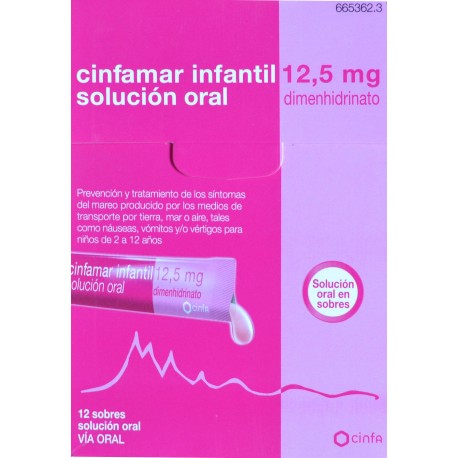 CINFAMAR INFANTIL 12,5 MG 12 SOBRES CINFA