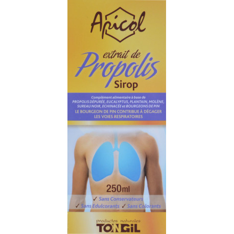 JARABE EXTRACTO DE PRÓPOLIS APICOL 250 ML TONGIL
