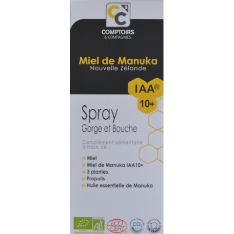 SPRAY DE GARGANTA Y BOCA MIEL DE MANUKA 25 ML COMPTOIRS