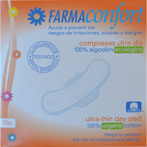 Farmaconfort Compresas Postparto 100% Algodón 10 Unidades
