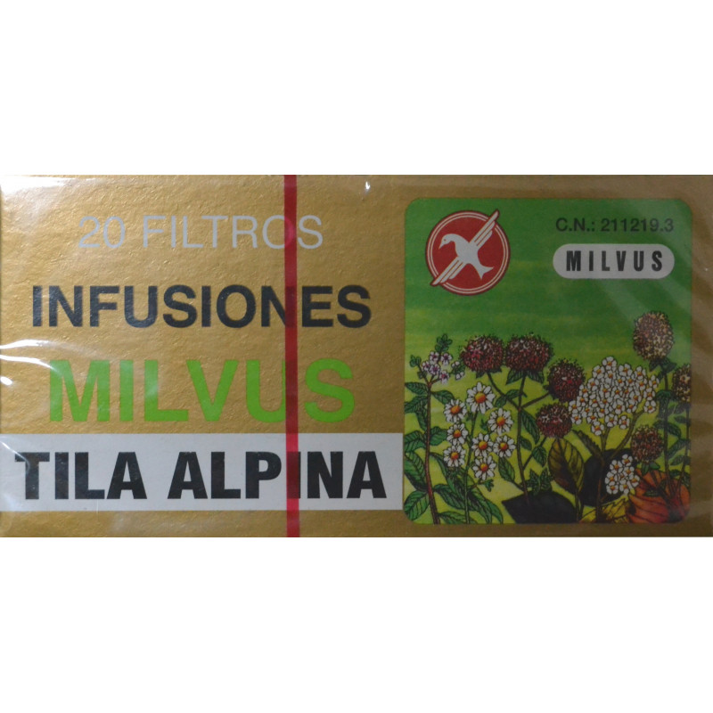 INFUSIONES TILA ALPINA 20 FILTROS MILVUS - Farmacia Anna Riba