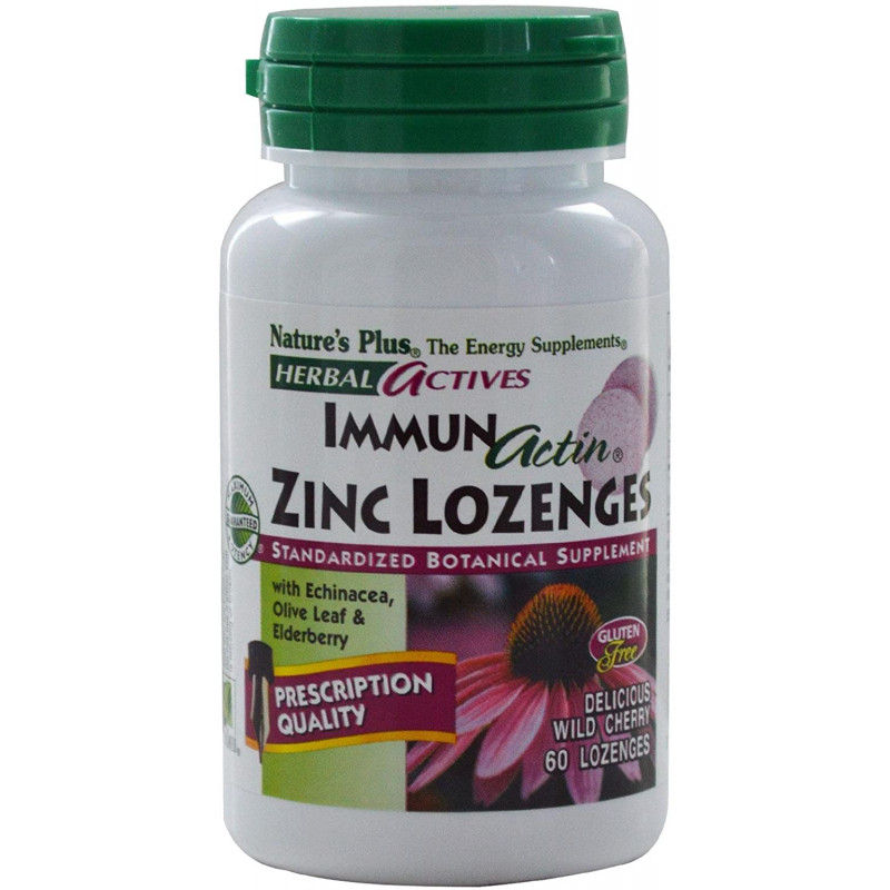 IMMUNACTIN ZINC LOZENGES 60 COMPRIMIDOS NATURES PLUS
