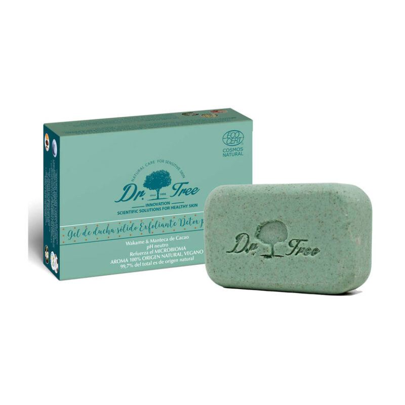 GEL DE DUCHA SÓLIDO EXFOLIANTE DETOX PIEL SENSIBLE ECOCERT 120 G DR TREE