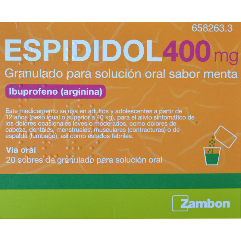 ESPIDIDOL 400 MG 20 SOBRES DE GRANULADO PARA SOLUCIÓN ORAL ZAMBON