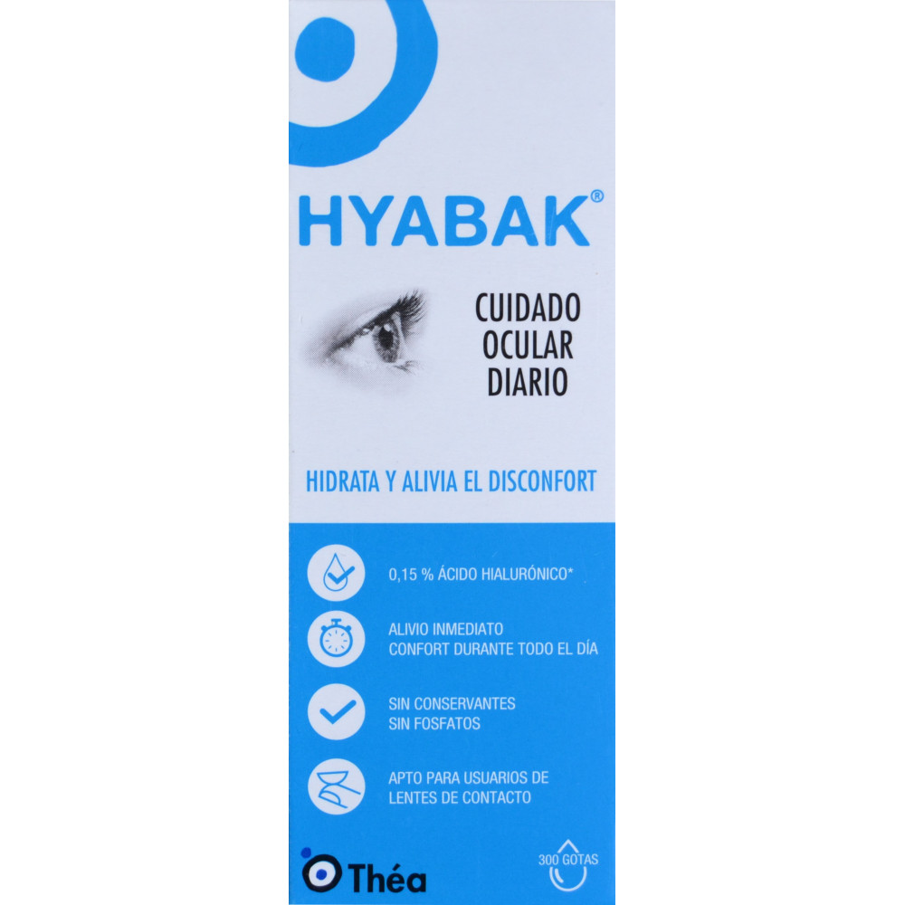 Gotas oculares Hyabak 0.15% - 10 ml (sin conservantes)