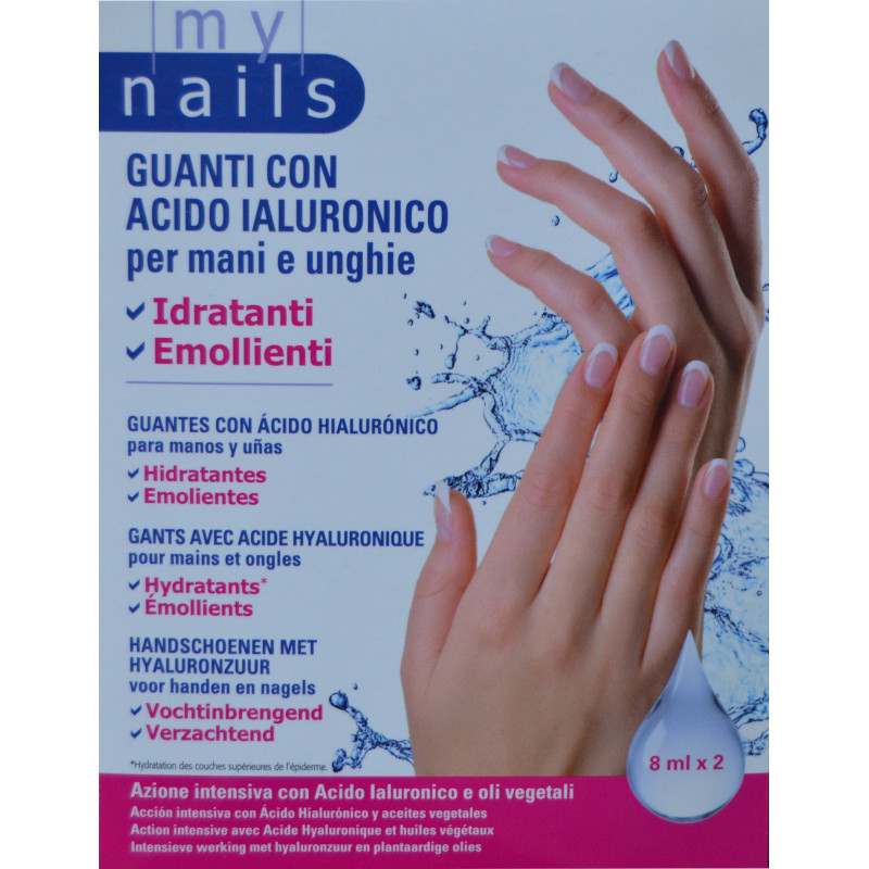 GUANTES CON ÁCIDO HIALURÓNICO  PARA MANOS Y UÑAS 8 ML X 2 MY NAILS