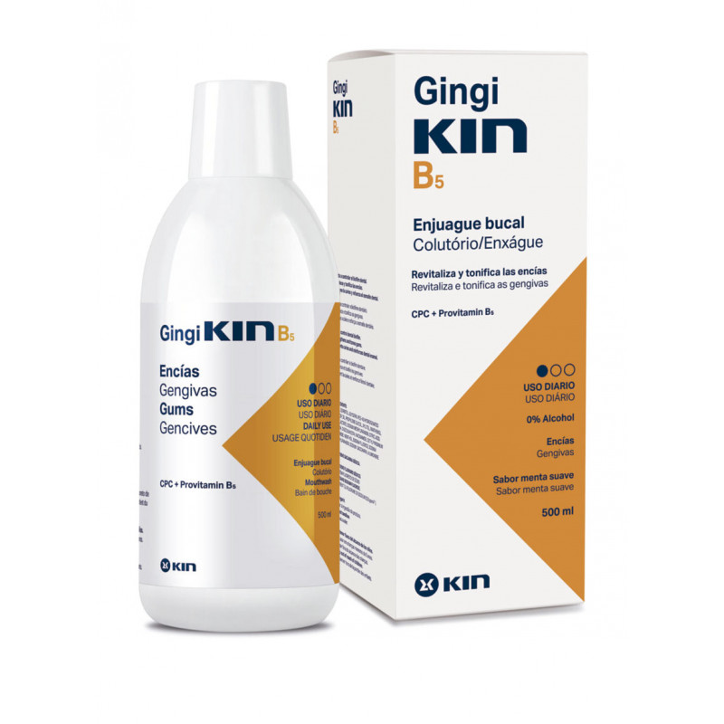 ENJUAGUE BUCAL GINGI KIN B5 500 ML KIN
