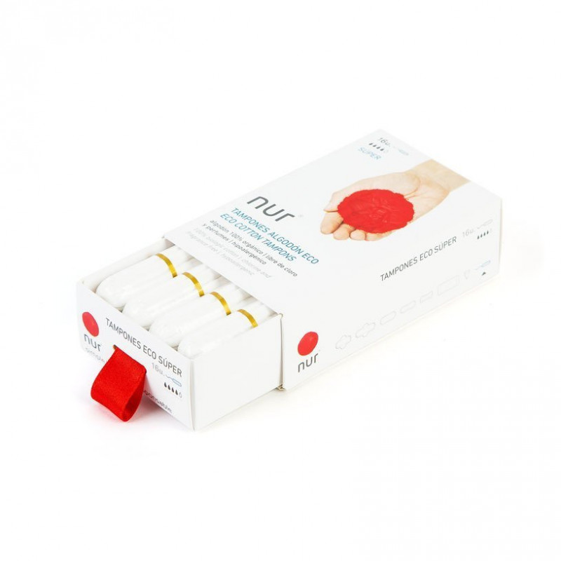 TAMPONES ALGODÓN ECO  SUPER 16 U NUR ORGANIC
