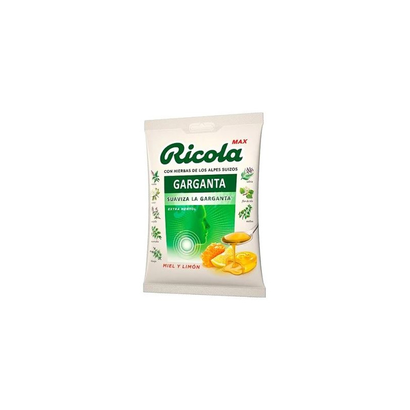 RICOLA MAX BOLSA MIEL LIMON 70 GRAMOS (ANTIGUO RICOLA EXTRA FUERTE MIEL-LIMÓN 61 G)