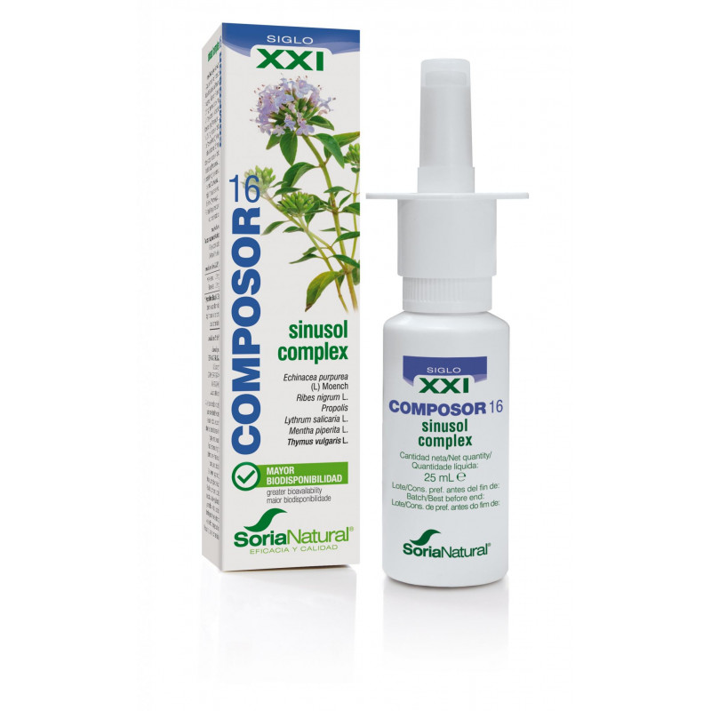 SPRAY NASAL COMPOSOR 16 SINUSOL 25 ml (ANTIGUO SINUTEX 15 ML HOMEOSOR)