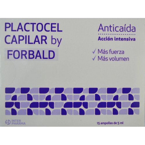 ANTICAÍDA PLACTOCEL CAPILAR FORBALD 15 AMPOLLAS DE 5 ML INTERPHARMA