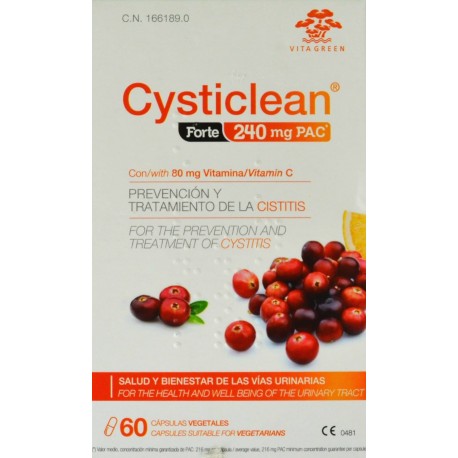 CYSTICLEAN FORTE 240 MG PAC 60 CAPS VITA GREEN