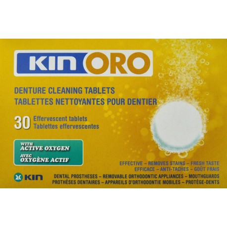 TABLETAS EFERVESCENTES LIMPIADORAS KIN ORO