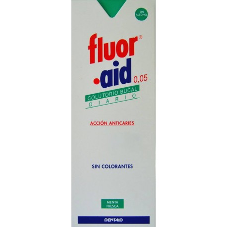 COLUTORIO ACCIÓN ANTICARIES FLUOR AID 0,05 500 ML DENTAID