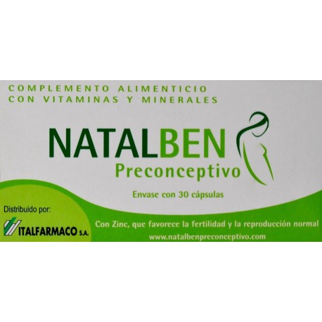 NATALBEN PRECONCEPTIVO 30 CÁPSULAS
