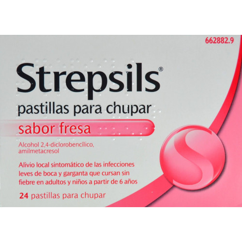 STREPSILS 24 PASTILLAS SABOR FRESA