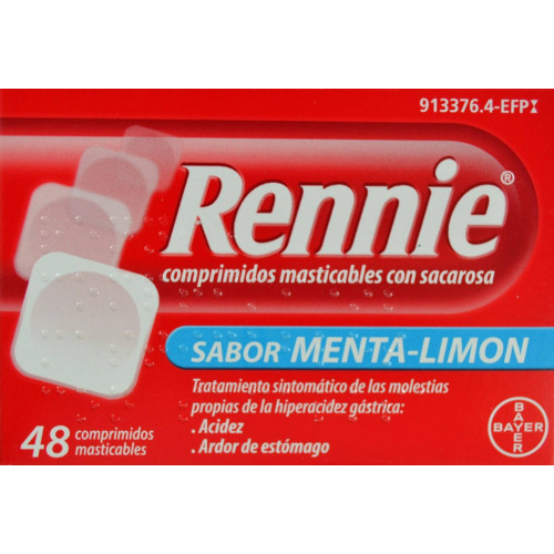 RENNIE SABOR MENTA-LIMÓN 48 COMPRIMIDOS BAYER
