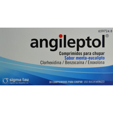 ANGILEPTOL SABOR MENTA-EUCALIPTO 30 COMPRIMIDOS PARA CHUPAR SIGMA-TAU