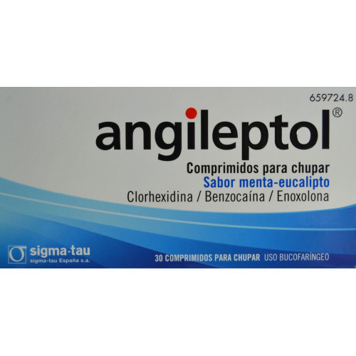 ANGILEPTOL SABOR MENTA-EUCALIPTO 30 COMPRIMIDOS PARA CHUPAR SIGMA-TAU