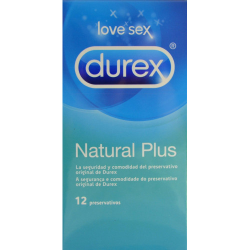 NATURAL PLUS 12 PRESERVATIVOS DUREX LOVE SEX 