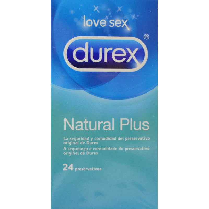NATURAL PLUS 24 PRESERVATIVOS DUREX LOVE SEX